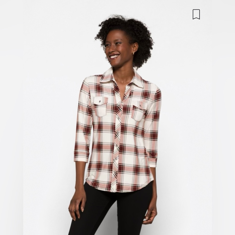 Perrina Button Down Knit Top